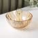 Glass vase for fruits with a holder, d = 22.5 cm, gold color
