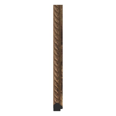 Mirror in the baguette frame, twisted bronze 26 mm, 48x68 cm-2