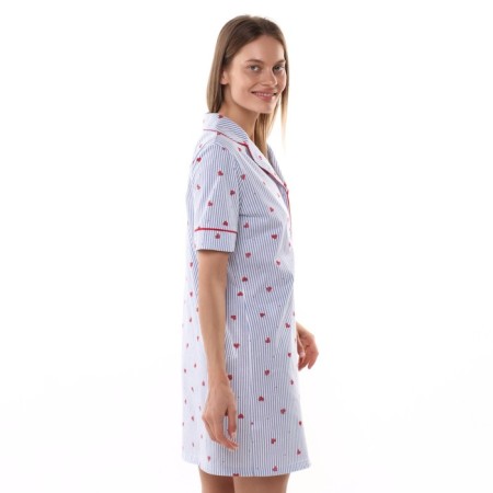 Homemade dress, blue/red color, size 46-2