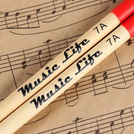 Drum sticks Music Life, 7a, maple, red-1
