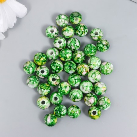Beads for creativity plastic "Balls sharing green" set 20 g d = 1 cm-1