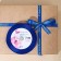 A satin tape, gift packaging, “Happy Birthday!”, Blue, 1 cm x 22.5 m