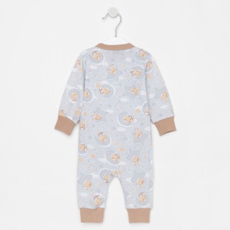 Combineson children, gray/bears, cuffs mix, height 74 cm-2