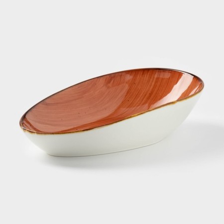 Ceramic serving dish "sapphire", 20.5 × 12.5 × 5 cm, orange color