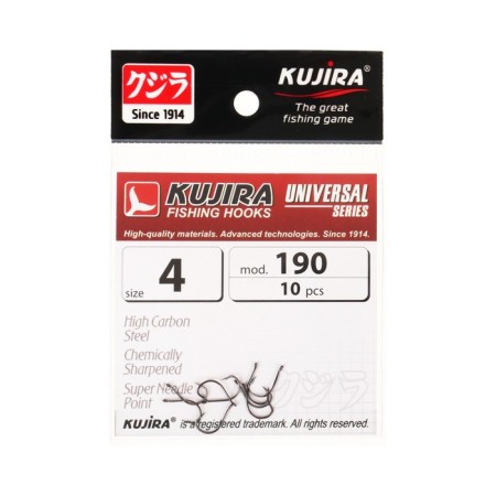Hooks Kujira Universal 190, color BN, No. 4, 10 pcs.