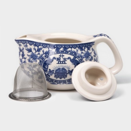 Keramic teapot “Eastern Wisdom”, 200 ml, 14 × 9.5 × 8 cm, blue color-1