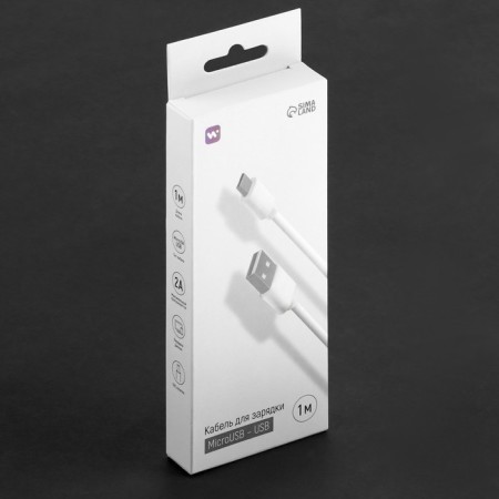 Windigo, MicroUSB - USB, 2 A, charging + data transfer, TPE braid, 1 m, white-3