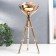 Summary Metal for 1 candle "Trinoga with a dome" gold 28x13x13 cm