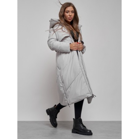 Coat insulated winter feminine, size 42, color light gray-11