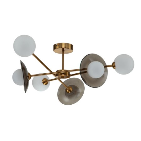 Ceiling Lamp Indigo, 11020/6C Brass. 6x40W, G9, 680x680x250 mm, matte white color-1