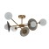Ceiling Lamp Indigo, 11020/6C Brass. 6x40W, G9, 680x680x250 mm, matte white color