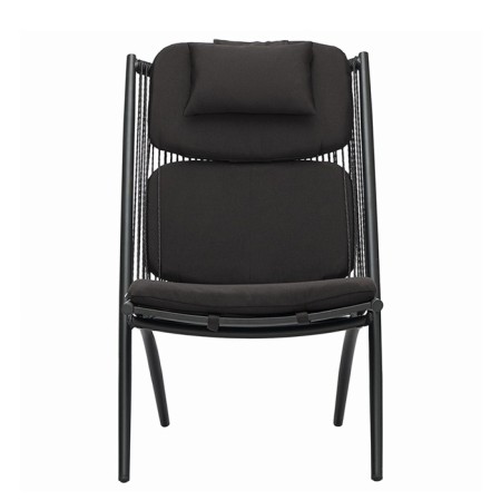 Hakon chair, 600 × 800 × 850 mm, artificial rattan, black color-9