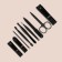Manicure set, 9 items, in case, black color