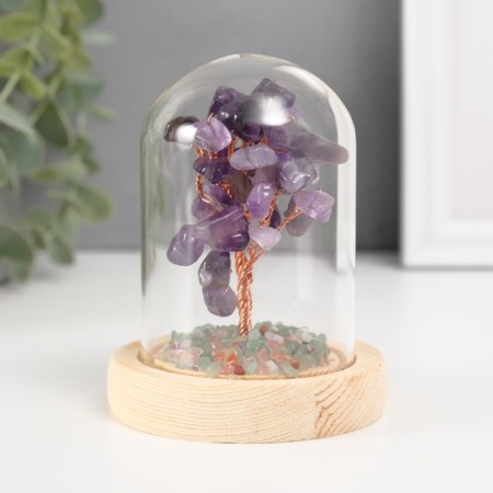 Souvenir "Cash tree in the flask" Violet 36 stones 7.8x7.8x10 cm-2