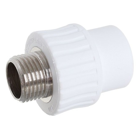 Combined clutch RTP, D = 20 mm x 1/2 ", external thread, polypropylene