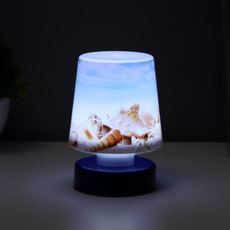 Nightlight "sea beach" LED from batteries 3HAAA 7.5x7.5x11 cm Risalux-3