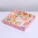 Cookie box, confectionery packaging with PVC lid, “live bright”, 13 x 13 x 3 cm