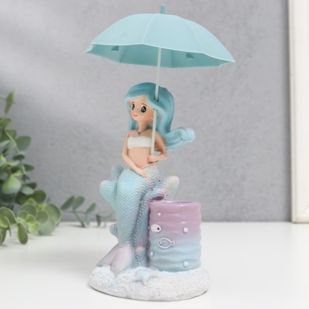 Souvenir Polystone stand "Little Mermaid under the umbrella" mix 20x10x10 cm-3