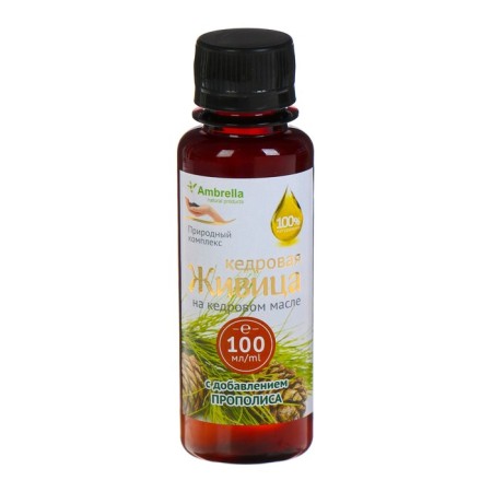 Cedar lifting in cedar oil with propolis, with bronchitis, 100 ml-1