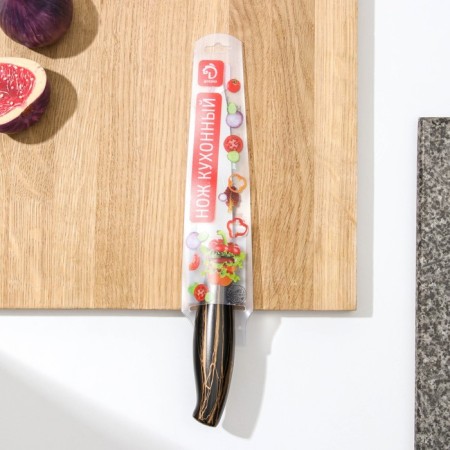 Knife for vegetables kitchen shade zeus, blade 9.5 cm, black color-4