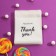 BOPP package with sticky tape, "Thank you", 10*10+3cm