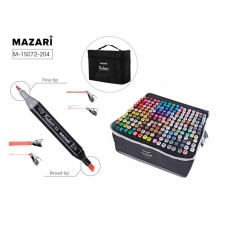 MARKERS for sketching bilateral Mazari Fantasia, 204 colors (2 markers-blonders)