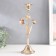 Summary metal per 1 candle "Three flowers" d-2.5 cm gold 10x10x33 cm