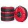 Caps for wheels from 15 "to 20" Autoflex, polyester 600d, 4 pcs., Black/red