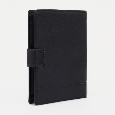 Male purse on Magnet, 3 in 1, department for auto documents and passports, black color-1