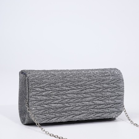 Magneta bag, long chain, light-gray color-2