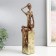 Souvenir Polystone "African with a jug, on the stand" Gold Pattern - circles 10.5x8x33.5 cm