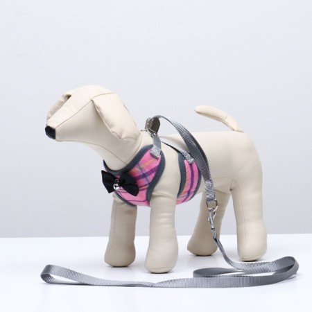 A set of ammunition with a soft harness, s, leash 120 x 1 cm, Osh 20-40 cm, og 30-44 cm, pink 78689
