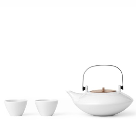 Tea set Viva Scandinavia Pure, 360 ml/40 ml, 5 items, white color-2
