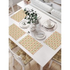 A set of napkins for setting the Christmas postcard, rectangular, size 32x46 cm, 4 pcs
