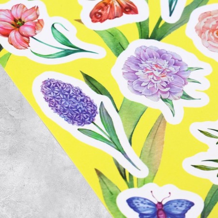 Paper stickers "Flowers", 11 × 16 cm-1
