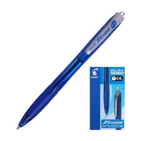 Automatic ballpoint Pilot "rexgrip", node 0.5 mm, blue blue ink, rubber emphasis