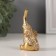 Souvenir Polystone "Elephant. Indian patterns" gold 3.3x3.5x7.5 cm