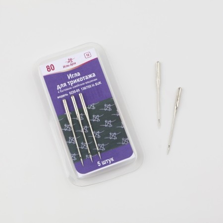 Needles for household sewing machines, for knitwear, No. 80, 5 pcs-1