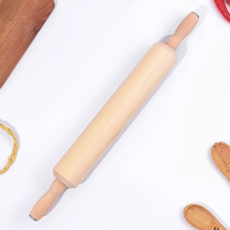 Rockbrush with rotating handles, 40x7 cm, linden