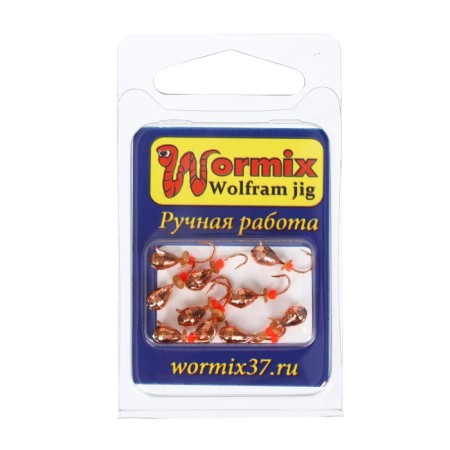 Mormyshka drop (Galvanik copper), weight 0.8 g, size 4-1