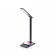 LED desktop lamp with wireless charging and USB port Ambrella Light, Desk, De582, LED, 6 W, 180LUM, Black Color Black