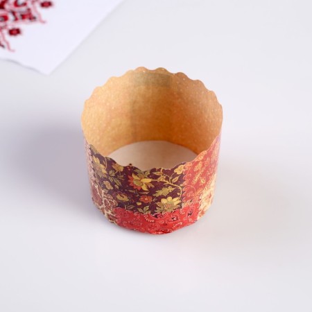 Paper form for cupcake, Maffin and Kulich "RTOO" 60x45mm, mix-1