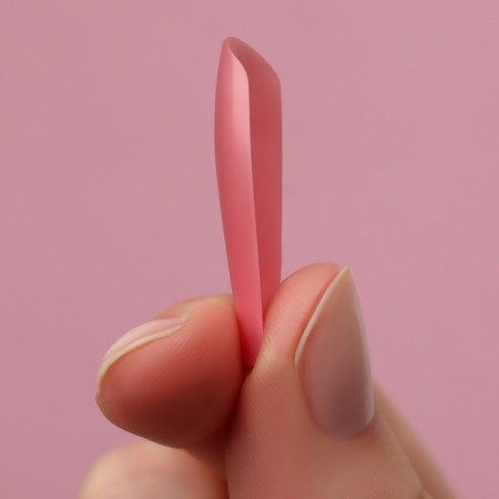 Patch nails, 100 pcs, in a container, pink color-6