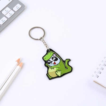Acrylic key a keychain "Panda", 7 x 12.5 cm-3