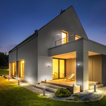 Landscape LED LED Elektrostandard, Techno, 132x132x700 mm, 12W, LED, 600LM, 4000K, Gray Color.-1