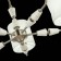 Ceiling EVOLUCE lamp. Sle107802-05. Mili. 5x40 watts, E14, 70x70x48 cm, Nickel color