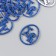 Decor "HB" on a glue base, blue color 3 × 2.5 cm (set 12 pcs)