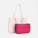 Cosmetic bag-organizer on zippers, pink color