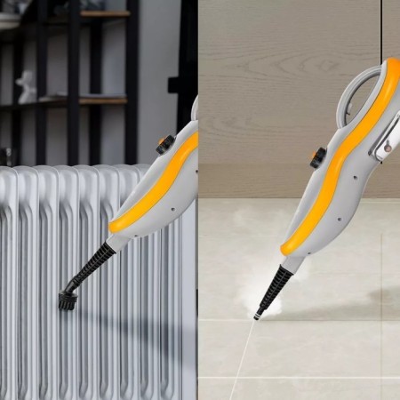 Steam mop KitFort KT-1047, 1500 W, 370 ml, cord 8 m, gray-orange-5