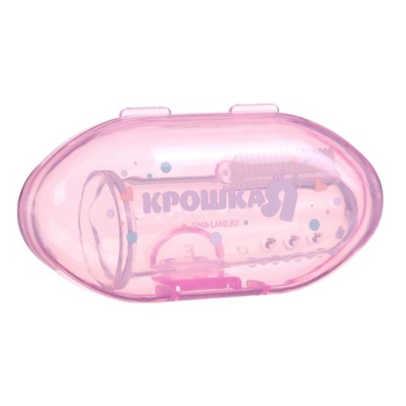 The teether is a children's massager in a container, 3 in 1, per finger, silicone from 3 months.-5